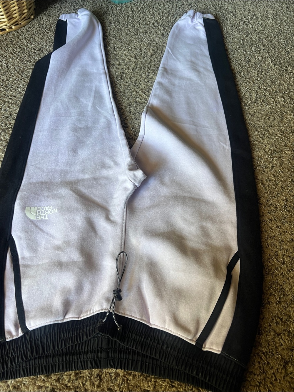 The North Face Light Pink and Black Track Pants